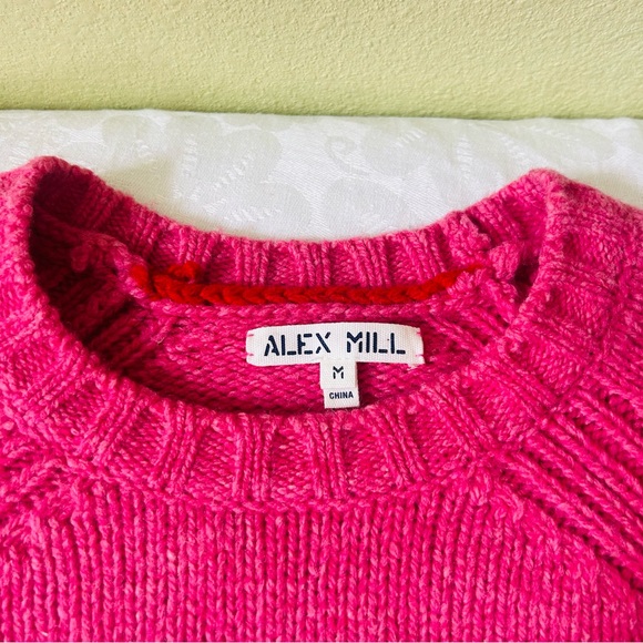 NWOT Alex Mill Greta Crewneck Sweater Wild Orchid Medium - Picture 9 of 12